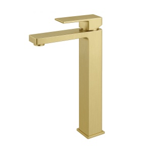 Baterie lavoar PRO QUADRO , Montaj pe blat, inaltime 28 cm, finisaj Auriu periat