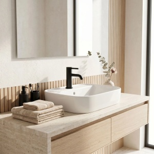 Baterie pentru baie Rea Rivo Black - Img 3