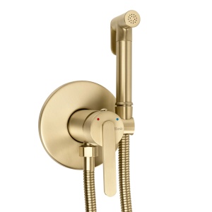 Baterie pentru bideu cu dus Rea Ontario Brush Gold