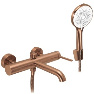 Baterie pentru cada Rea Rivo cupru periat cu set de dus