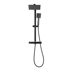 Baterie pentru dus neagra cu termostat si cu efect de ploaie T153B-BL - Img 2