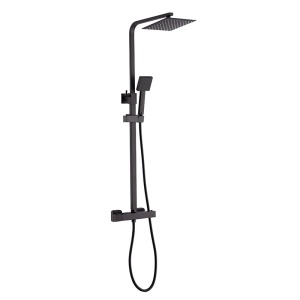 Baterie pentru dus neagra cu termostat si cu efect de ploaie T153B-BL - Img 22