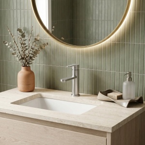Baterie pentru lavoar Rea Arcos Brush Nickel - Img 6
