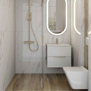 Bideu suspendat cu fixare ascunsa Spectrum Lima 34 x 48.5 cm alb - Img 3