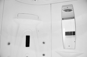Cabina de baie SPA cu hidromasaj si functie sauna cu aburi MO-1549, Dimensiune 135x135x220cm - Img 15