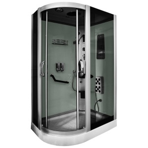 Cabina de dus cu hidromasaj alba MO-18218, montaj stanga, 120 x 85 x 215 cm - Img 3
