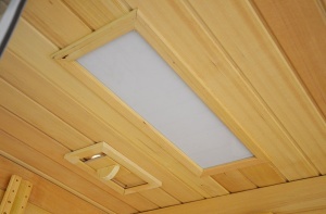 Cabina de dus cu hidromasaj si functie de sauna cu abur, sauna uscata 180 x 110 x 223 cm alb/lemn - Img 3