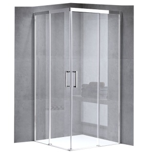 Cabina de dus cu rame cromate si sticla securizata KZ90A 80 x 80 cm - Img 4