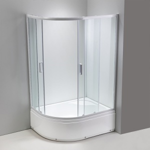 Cabina de dus din sticla securizata cu cadita de dus inalta montaj stanga Maja 115 x 85 cm - Img 4