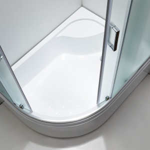 Cabina de dus din sticla securizata mata cu cadita de dus inalta Maja 115 x 85 cm - Img 12