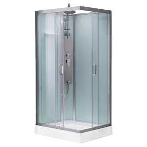 Cabina de dus dreptunghiulara cu hidromasaj si cadita inclusa montaj dreapta Alma 100 x 80 cm