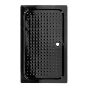 Cabina de dus dreptunghiulara din sticla securizata cu rame cromate si cadita neagra antialunecare KZ12B-SXL03C 100 x 80 cm - Img 21
