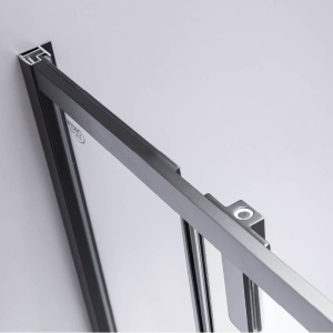 Cabina de dus dreptunghiulara din sticla securizata rame negre BS12D 90x80 cm - Img 16