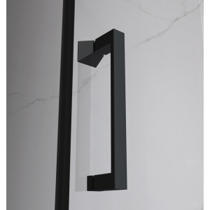Cabina de dus dreptunghiulara din sticla securizata si rame negre KZ03C 120 x 90 cm - Img 11