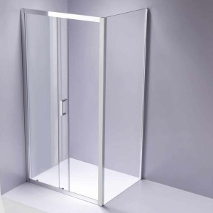 Cabina de dus dreptunghiulara dins ticla securizata cu rame cromata si cadita alba inclusa KZ103C-ST03C 120 x 80 cm - Img 13