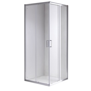 Cabina de dus patrata din sticla securizata 5mm si rame cromate cu cadita neagra inclusa KZ93A-ST02A 80 x 80 cm - Img 4