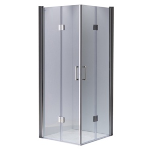 Cabina de dus patrata din sticla securizata 6 mm si rame cromate KZ1290A 80 x 80 cm
