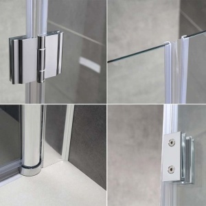 Cabina de dus patrata din sticla securizata 6 mm si rame cromate KZ1290A 80 x 80 cm - Img 11