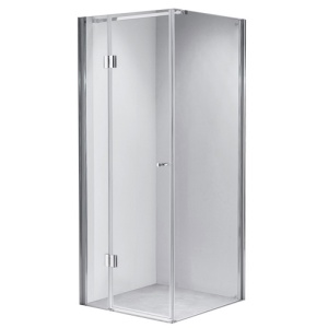 Cabina de dus patrata din sticla securizata si rame cromate cu daita alba slim KZ1390A-ST02A 80 x 80 cm - Img 16