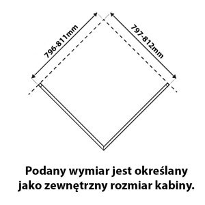 Cabina de dus patrata KZ01B crom 80 x 80 cm sticla 6 mm - Img 12