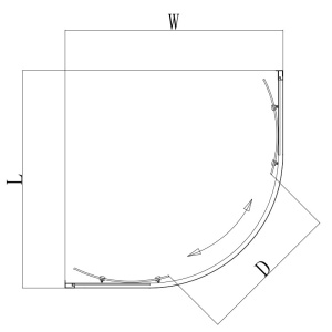 Cabina de dus pentagonal cu rame albe mat si cadita alba slim KZ94B/ST01B 90 x 90 cm - Img 21