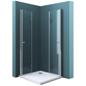 Cabina de dus pliabila Veldman 70 x 70 x 195 cm, sticla 6 mm, profil crom - Img 3