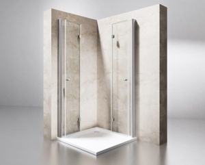 Cabina de dus pliabila Veldman 70 x 70 x 195 cm, sticla 6 mm, profil crom - Img 13