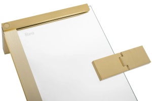 Cabina de dus Rea Hugo cu 2 usi batante 80x90 cm, Auriu periat - Img 7