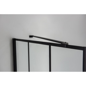 Cabina de dus rectangulara cu rame negre si sticla securizata 6 mm BS02C 120 x 80 cm - Img 17