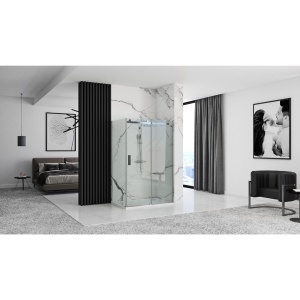 Cabina De Dus Rectangulara REA MARTEN, Dimensiuni la Alegere, Usi Culisante, Inaltime 190 cm, Sticla Securizata - 6 Mm, Finisaj Crom - Img 7