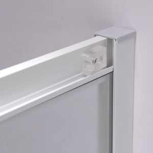 Cabina de dus semicirculara cu usi glisante, rame albe si cadita alba KZ94A/ST01A 80 x 80 cm - Img 16