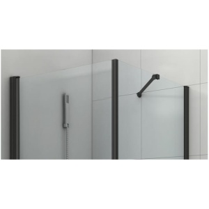 Cabina de dus Veldman Atlanta negru mat 100 x 60 cm sticla 6 mm - Img 6