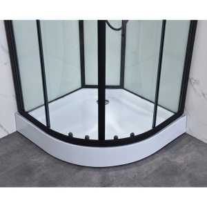 Cabina dus de colt, Cadita Semicirculara, 80x80cm, Inaltime 210 cm, Cu Hidromasaj - Img 11
