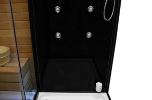 Cabina multifunctionala MO-1752B, sauna uscata, sauna cu aburi si cabina de dus, pe stanga. Dimensiune 180x110x223cm - Img 14