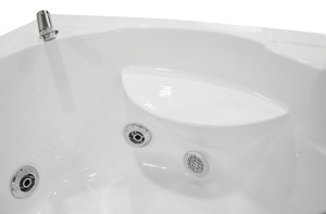 Cada asimetrica cu hidromasaj si aeromasaj MO-0202 – 150 x 100 x 62 cm, Bluetooth, Cromoterapie, Alb - Img 11