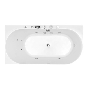 Cada asimetrica de colt cu hidromasaj si cromoterapie MO-18043L montaj stanga – 150 x 75 x59 cm, alb - Img 2