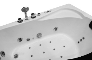 Cada baie cu hidromasa si SPA Black pentru o persoana, montaj dreapta, 169 x 90 x 56 cm - Img 19