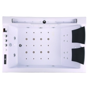 Cada cu hidromasaj dubla cu incalzitor Fenix 606AH montaj dreapta, 180 x 120 cm, alb lucios - Img 2