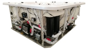 Cada cu hidromasaj, jacuzzi pentru gradina PRO-1377 pentru 6 persoane 210 x 210 x 80 cm - Img 5