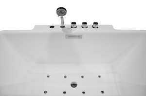 Cada cu hidromasaj MUE-1702, 170 x 87 x 61 cm, baterie cascada inclusa, alb lucios - Img 11