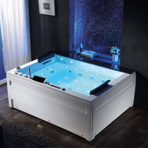 Cada cu hidromasaj pentru 2 persoane Kalambo 914 cu carcasa neagra – 190 x 150 cm - Img 4