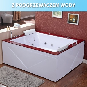 Cada cu hidromasaj pentru doua persoane Diablo 666 cu masca si finisaj stejar 180 x 150 cm - Img 6