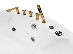 Cadă de baie albă cu spa și hidromasaj PRO-18027 – 180 × 180 × 60 cm - Img 13
