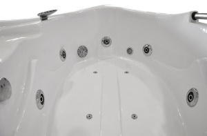 Cada de baie cu hidromasaj de colt MO-0203, 135 x 135 x 75 cm, cromoterapie, radio Bluetooth, alb - Img 24