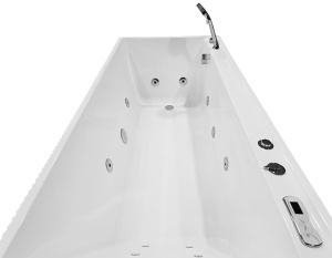 Cada de baie cu hidromasaj si design canelat MO-18008AL-170, 170 x 75 x 59 cm, cascada si Bluetooth - Img 7