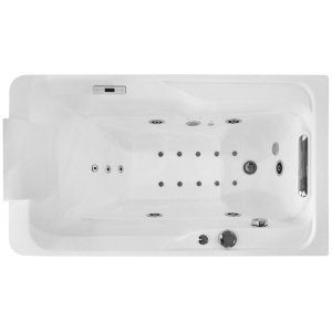 Cada de baie cu hidromasaj si SPA, alba, cu paravan sticla si dus fix, montaj stanga 140 x 78 x 58 cm - Img 3