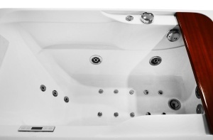 Cada de baie cu hidromasaj si SPA, alba, cu paravan sticla si dus fix, montaj dreapta 140 x 78 x 58 cm - Img 13