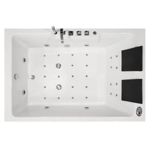 Cada de baie cu hidromasaj si Turbo Spa pentru 2 persoane 186 x 121 x 65 alba - Img 23