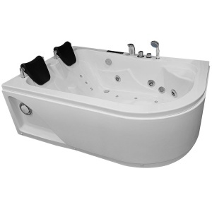 Cada de baie cu hidromasaj SPA MO-0205, 170 x 115 x 58 cm, 2 persoane, montaj stanga, alb