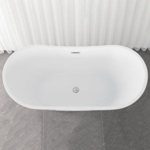 Cada De Baie De Sine Statatoare 160x75x73cm, Design Elegant , Culoare Alb - Img 2